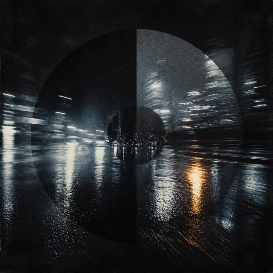 Abstract night city artwork for Midnight Lagos